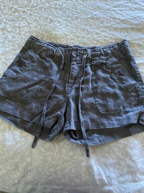 Sanctuary Dark Military Green (looks charcoal almost)  Drawstring Cargo Shorts